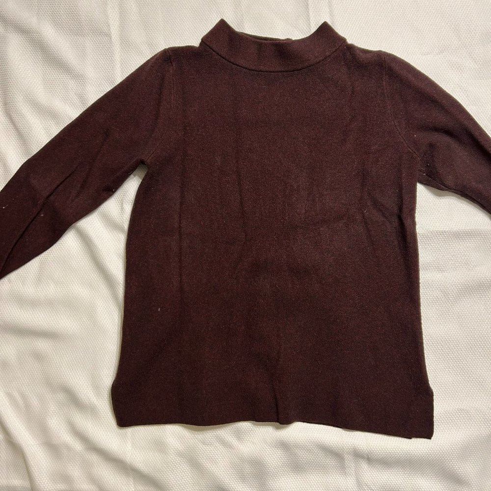 Apt. Women's Sweater 9 Funnel Neck Pullover Purple Size Large